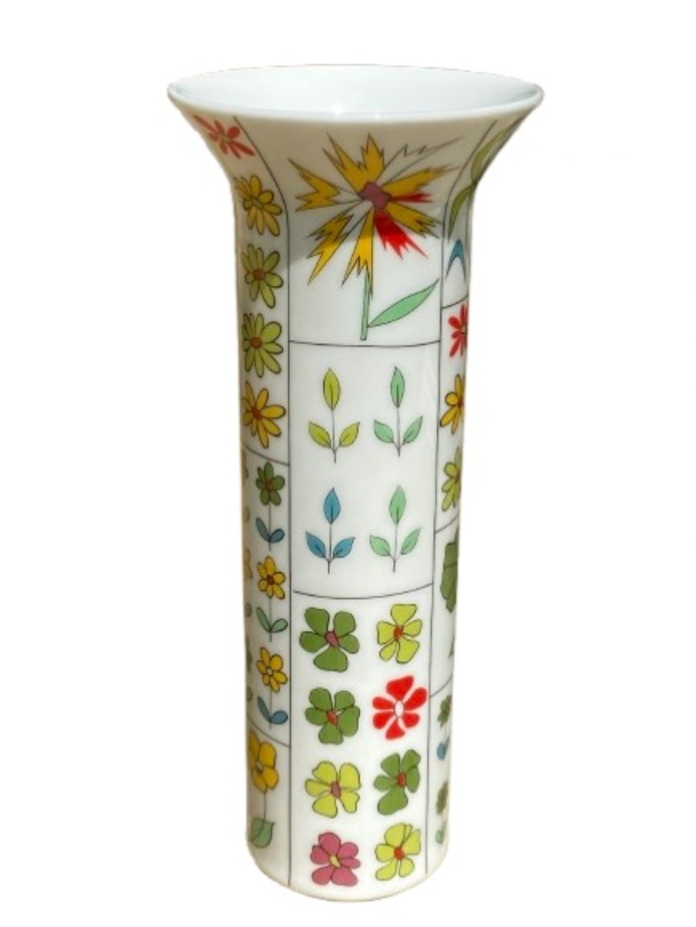 Rosenthal Studio Linie Pucci Baumann Piemonte Berlin Vase 7.5” Floral MCM German